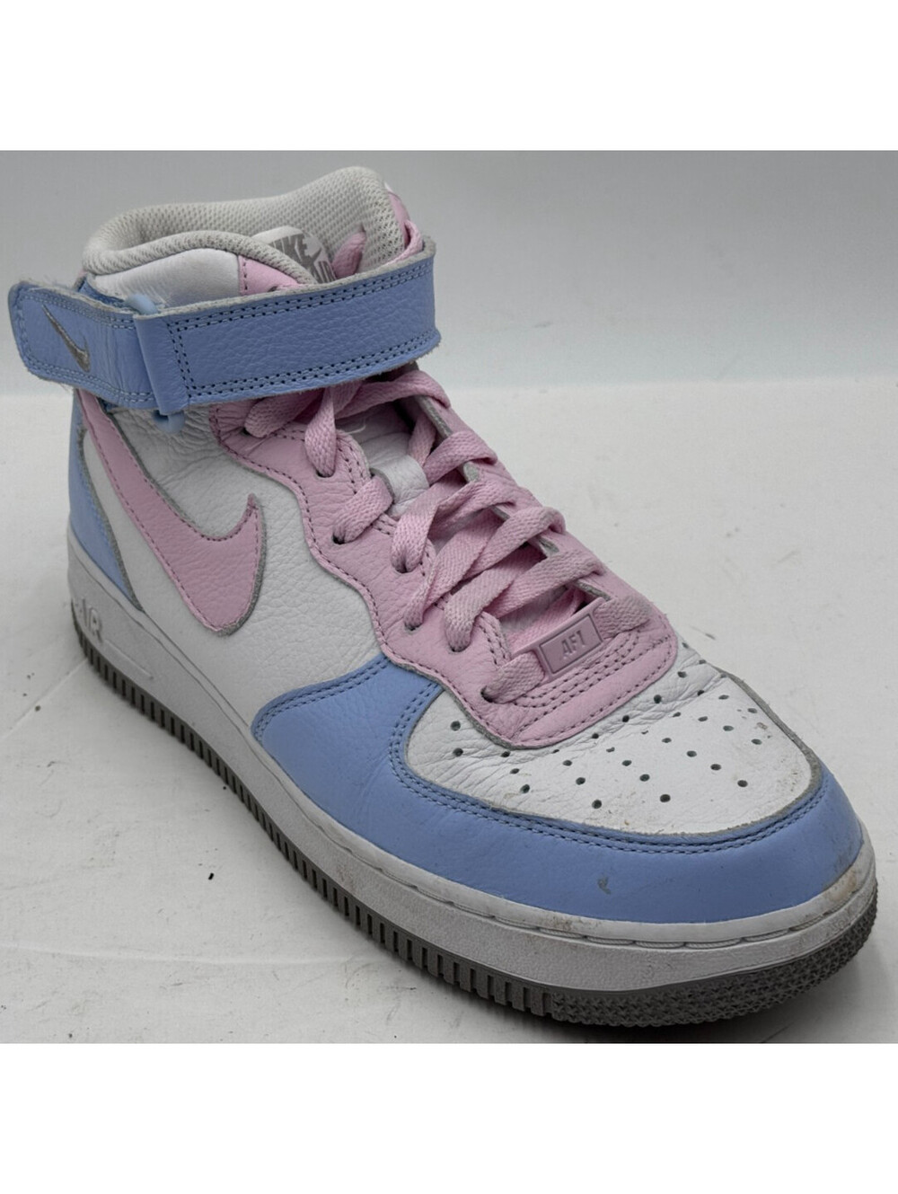 Nike Air Force 1 Mid Women's Sneakers 8.5 White Blue Athletic Shoes DV3903-900